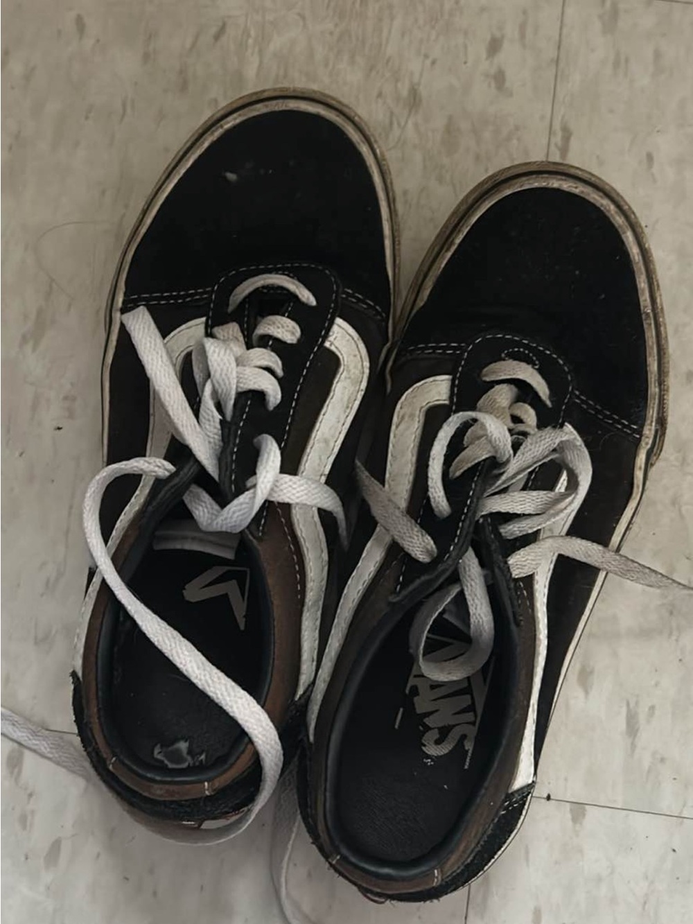 Vans Kids Black and White Old Skool Sneakers
